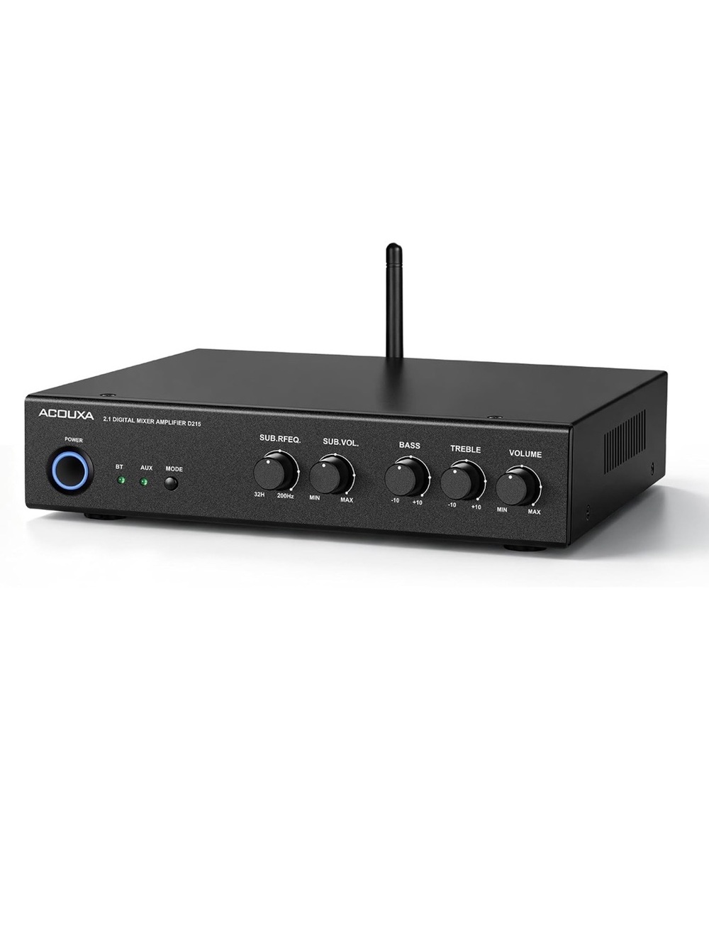 2.1 Stereo Amplifier with Bluetooth 6.0, Dual BT+AUX Input
